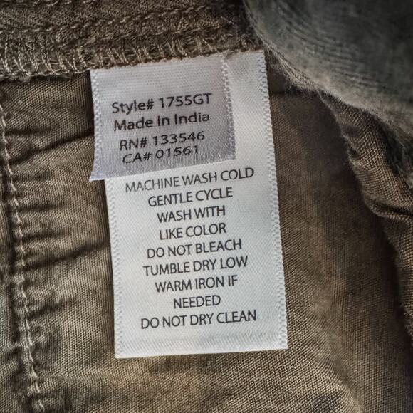 Ecru New York, Green/Dark Gray Camo Pants Soft Stretch Mid-Rise, Women's 2 - Picture 8 of 12